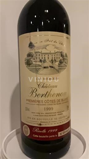 Burdeos Blaye-Côtes de Burdeos Château Berthenon 1999