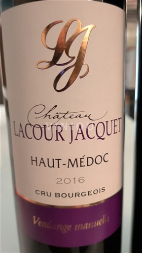 Bordeaux Haut-Médoc Cru Bourgeois Château Lacour Jacquet 2016