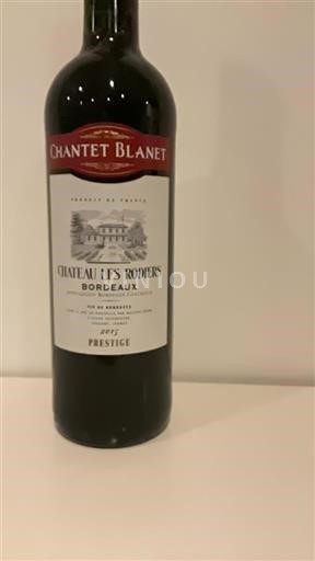 Vin Rouge sec Château Les Rodiers 2015 France Bordeaux AOC