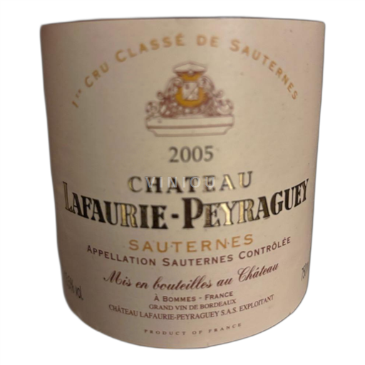 Bordeaux Sauternes Premier Cru Château Lafauriepeyraguey 2005