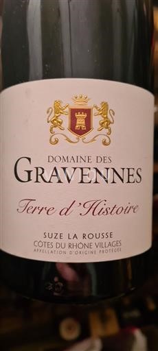 Rona dolina Côtes-du-Rhône-Villages Domaine Des Gravennes Terre d'Histoire 2020