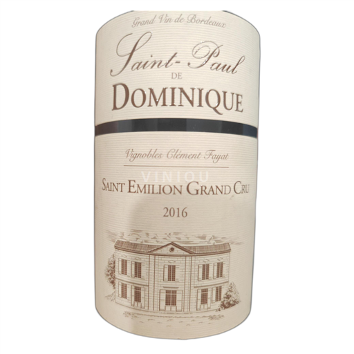 Burdeos Saint-Émilion Gran Cru Saint Paul de Dominique 2016