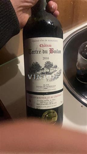 Bordeaux Blaye-Côtes-de-Bordeaux Château Tertre Du Boilon 2016