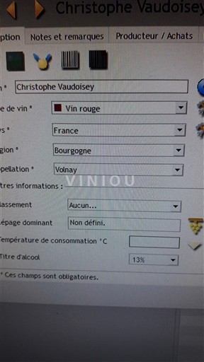 Bourgondië Volnay Domaine Christophe Vaudoisey 2011