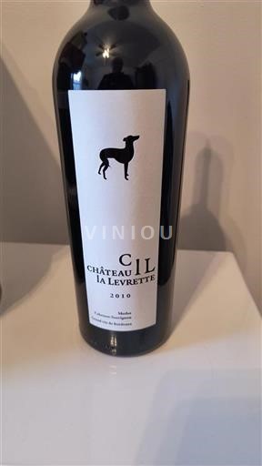 Vin Rouge sec Château La Levrette 2010 France Bordeaux AOC