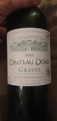 Bordeaux Graves Château Doms 2022