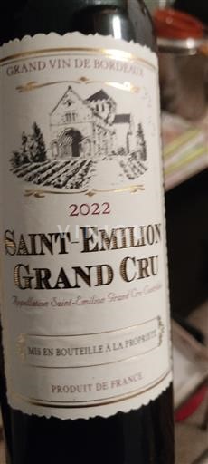 Bordeaux Saint-Émilion Grand Cru Union Des Producteurs 2022