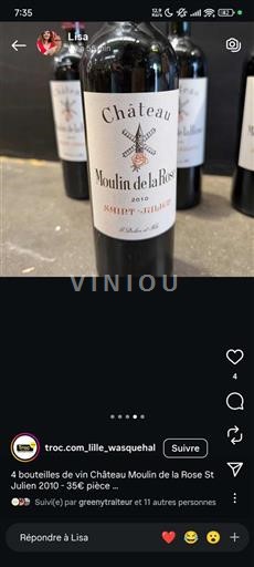 Bordeaux Saint-Julien Château Moulin De La Rose 2010