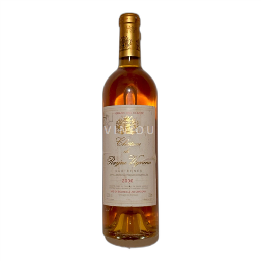 Bordeaux Sauternes Château Rayne Vigneau 1er grand cru classé 2000