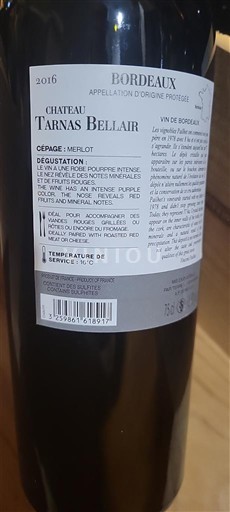 Bordeaux Château Tarnas Bellair 2016