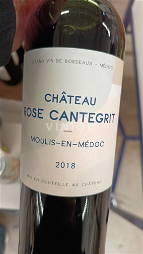 Bordeaux Moulis-en-Médoc Château Rose Cantegrit 2018