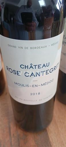 Burdeos Moulis-en-Médoc Château Rose Cantegrit 2018
