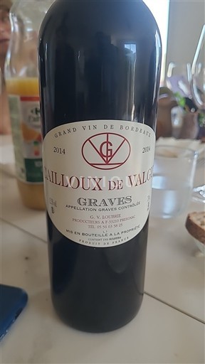 Bordéus Graves Grand Cru Cailloux De Valguy 2014