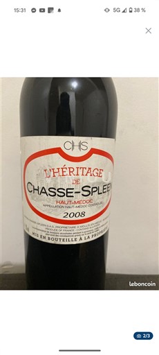 Burdeos Haut-Médoc Château Chassespleen L'Héritage 2008