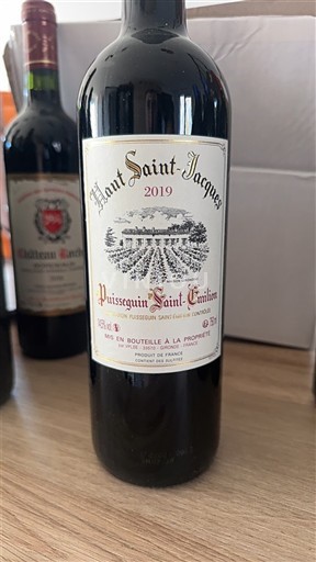 Burdeos Puisseguin-saint-émilion Haut Saintjacques 2019