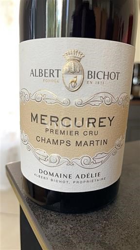 Bourgogne Mercurey Premier Cru Domaine Adelie Albert Bichot Champs Martin 2019