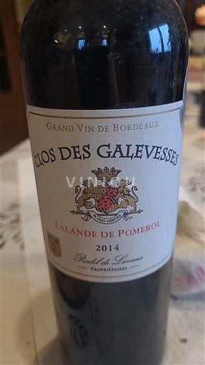 Bordeaux Lalande-de-Pomerol Clos des Galésvesses 2014