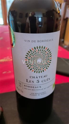 Bordeaux Château Les 5 Clés 2022