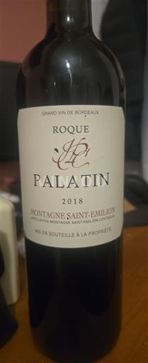 Bordeaux Montagne-saint-émilion Roque Palatin 2018