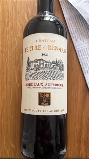 Bordeaux Bordeaux supérieur Château Tertre Du Renard 2021