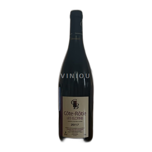 Vin Rouge sec LES ELOTINS Domaine Billoin Christophe 2017 France Vallée du Rhône Côte-rôtie AOC Grand Cru