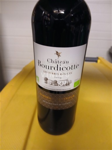 Bordeaux Bordeaux Supérieur Château Bourdicotte Les Terres Rouges 2019