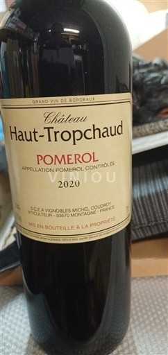 Bordeaux Pomerol Château Hauttropchaud 2020