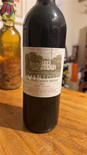 Burdeos Saint-Julien Grand Cru Château Saint Pierre 2001