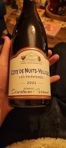 Borgogna Côte de Nuits Villages Desertaux Ferrand Les Perrières 2021