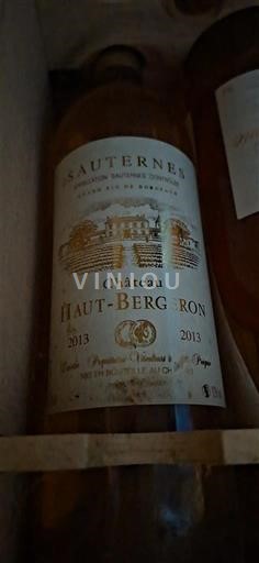 Bordeaux Sauternes Château Haut Bergeron 2013