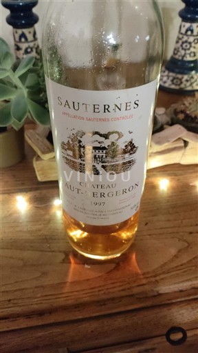 Bordeaux Sauternes Château Haut Bergeron 2014