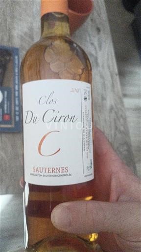 Bordeaux Sauternes Clos Du Ciron 2016