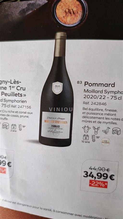 Burgundy Pommard Grand Cru Moillard Symphorien 2020