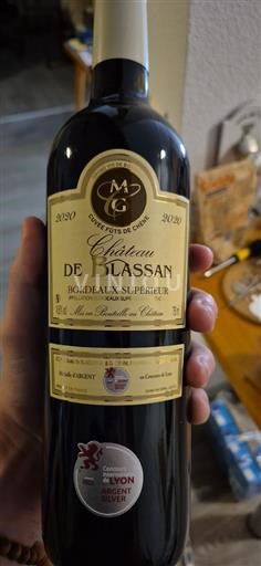 Bordeaux Bordeaux supérieur Château Glassan Fûts de Chêne 2020