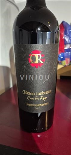 Bordeaux Puisseguin-saint-émilion Château Lanbersac Or Rouge 2016
