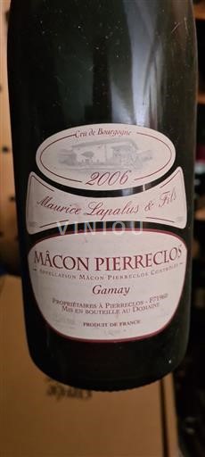 Borgonha Mâcon e mâcon-villages Grand Cru Maurice Lapalus & Fils Gamay 2006