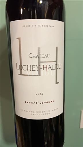 Vin Rouge sec Château Lucheyhalde 2014 France Bordeaux Pessac-Léognan AOC Grand Cru