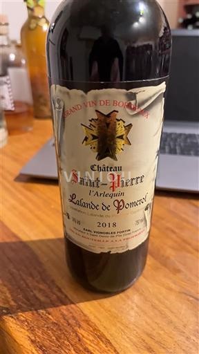 Bordeaux Lalande-de-pomerol Château Saint Pierre l'Arlequin 2018