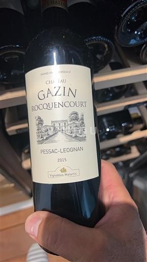 Bordeaux Pessac-Léognan Château Gazin Rocquencourt 2015