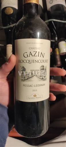 Bordeaux Pessac-Léognan Château Gazin Rocquencourt 2015