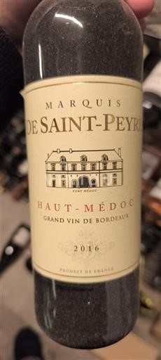 Bordeaux Haut-Médoc Marquis de Saint Peyre 2016