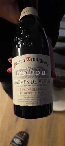 Rhônedalen Beaumes de Venise Maison Trintignant Les Sablons 2020