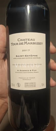 Bordeaux Saint-Estèphe Château Tour De Marbuzet 2017