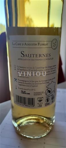 Burdeos Sauternes La Cave Augustin Florent 2022