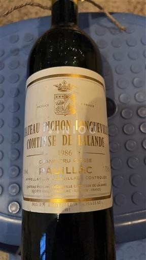 Bordeaux Pauillac Grand Cru Classé Château Pichon Longueville Comtesse De Lalande 1986