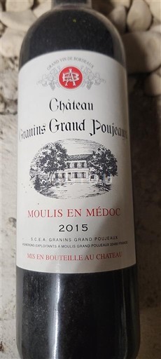 Bordeaux Moulis-en-Médoc Château Granins Grand Poujeaux 2015
