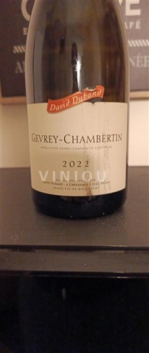 Bourgogne Gevrey-chambertin Premier Cru David Duband 2022
