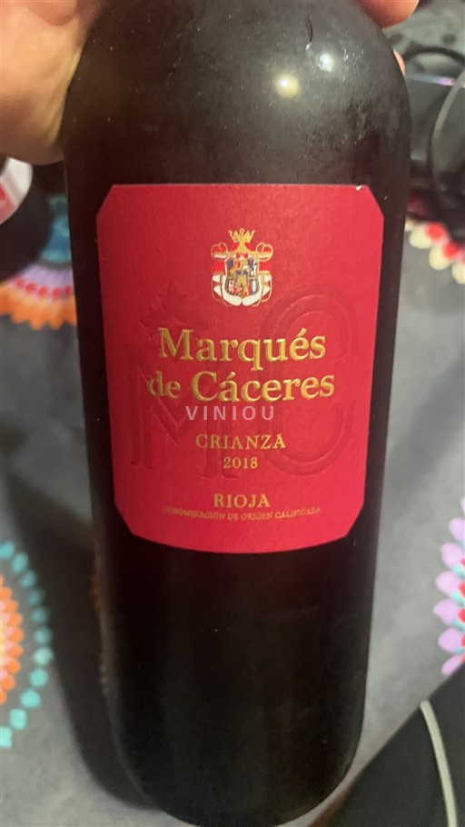La Rioja Rioja Marqués De Cáceres Crianza 2018