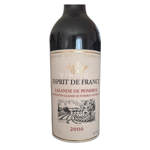 Bordeaux Lalande-de-pomerol Esprit De France 2006