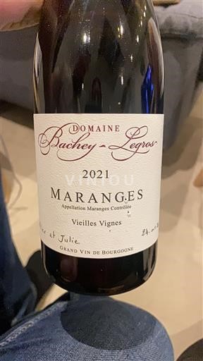Wines Rouge sec Vieilles Vignes Domaine Bacheylegros 2021 France Burgundy Maranges AOC